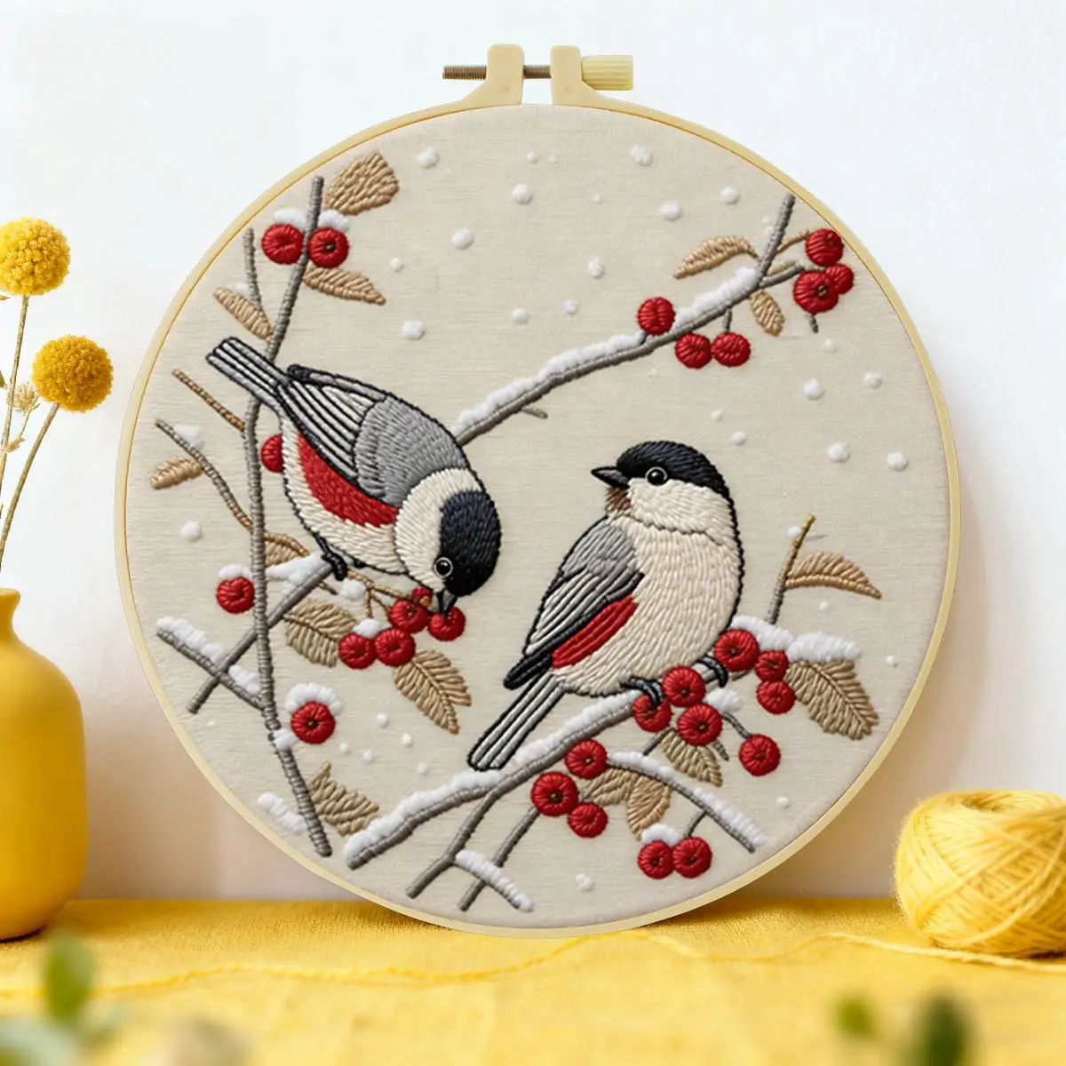 

1pc 20X20CM/15X15CM 7.87/6.3inch Animal - Bird Embroidery Starter Kit DIY kit DIY embroidery kit manualidades Sewing Art