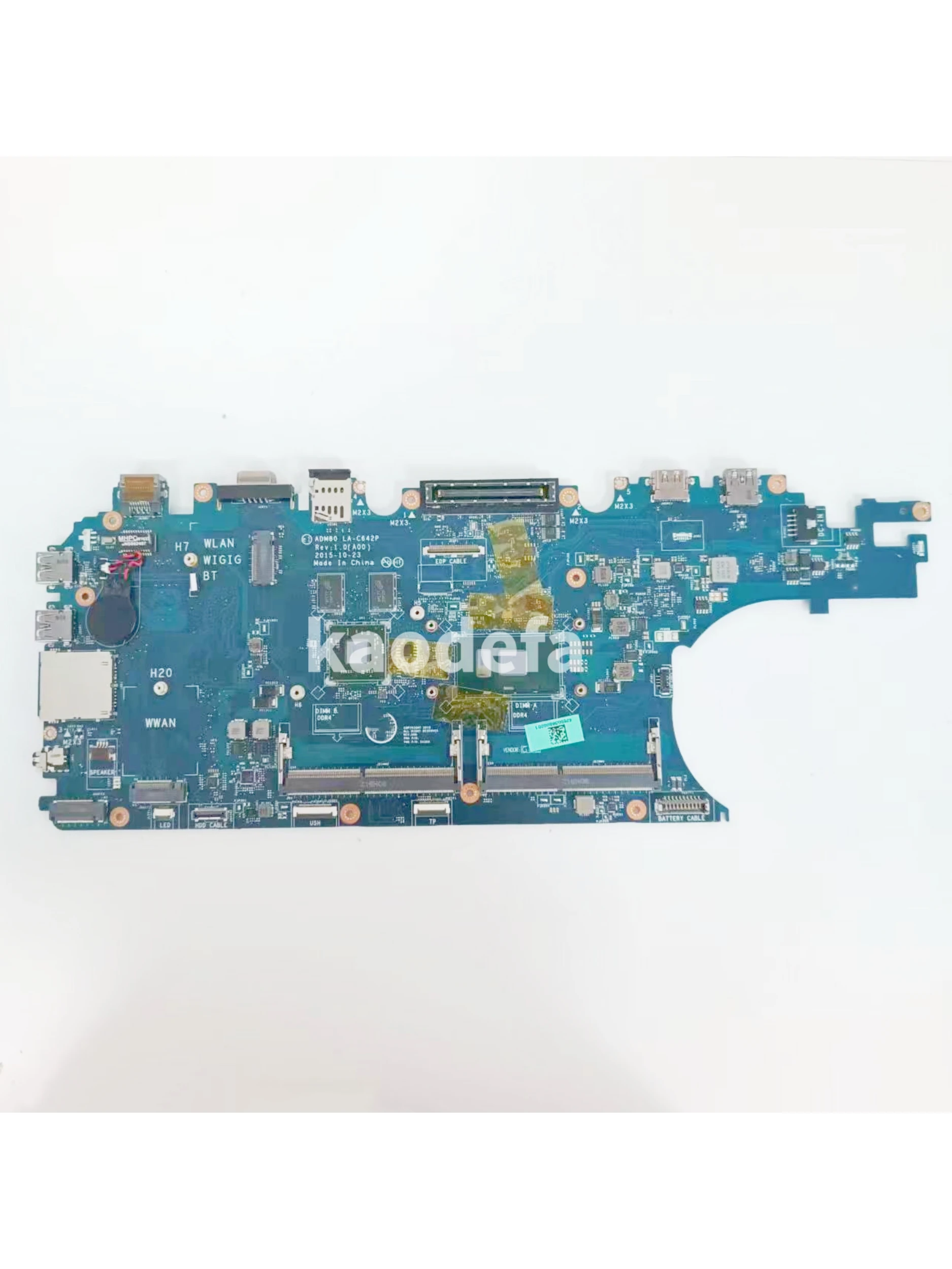 ADP80 LA-C642P For Dell Latitude 5570 E5570 Laptop Motherboard  CPU: I7-6600U SR2F1 GPU: 2G CN-0J1PDD 0J1PDD J1PDD 100% Test OK