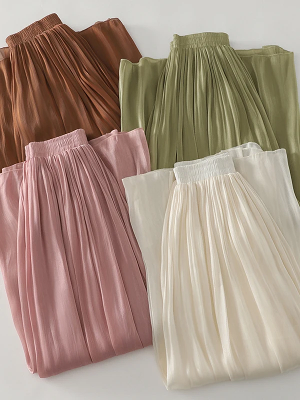 กางเกงขายาวทรงหลวมเอวสูงสำหรับผู้หญิง ไซส์ใหญ่ ช่วยพรางหุ่น เหมาะสำหรับโยคะ เต้นรำ และใส่ลำลอง