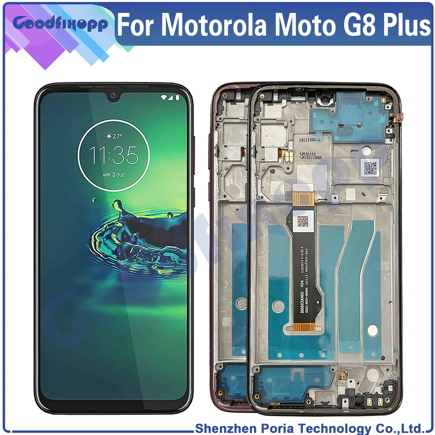 For Motorola Moto G8 Plus XT2019 XT2019-2 LCD Display Touch Screen Digitizer Assembly For Moto G8Plus Screen Replacement