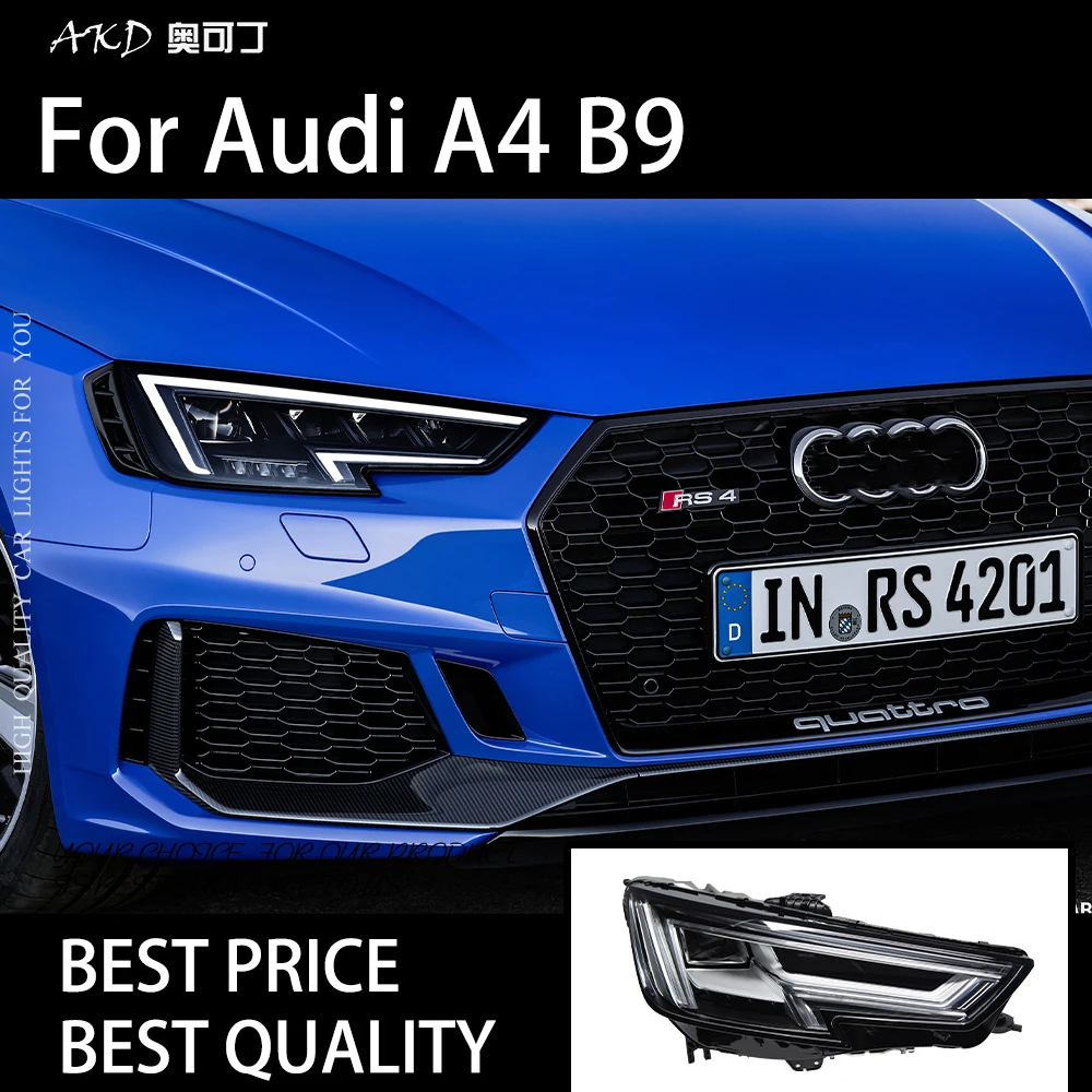 

Car Lights for Audi A4 B9 2017-2019 A4L S4 RS4 Avant LED Auto Headlights Assembly Upgrade High Configure Signal Lamp Accessories