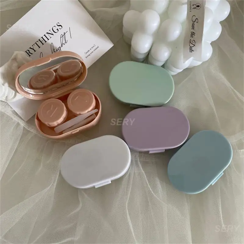 1/3/5PCS Contact Lens Box Prevent Leakage Solid Color Lens Cover Container Meitong Box Glasses And Accessories Glasses Accessory