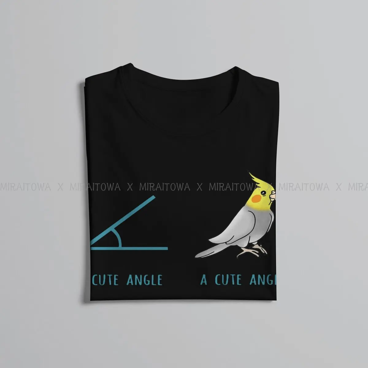 Animal Parrots Cockatiel Doodle Acute Angle vs a Cute Angel  T Shirt Harajuku Fashion Men\'s Tshirt Oversized O-Neck Streetwear