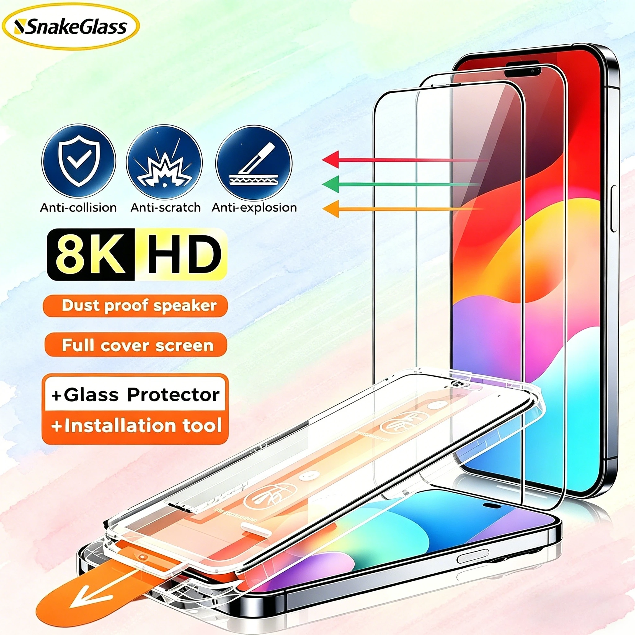 Easy Installation HD Screen Protector for Xiaomi Redmi Note 15 14 13 Pro Plus 12 11 10Pro Screen Protector Explosion-proof Glass