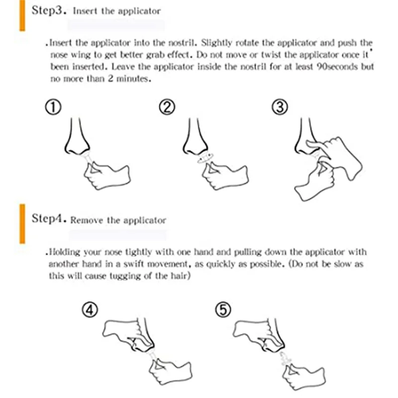 【الحد الأدنى】180 قطعة من عصا شمع الأنف، ملاعق بلاستيكية لشمع الأنف، شرائط تنظيف الأنف والحواجب وإزالة شعر الأنف #3