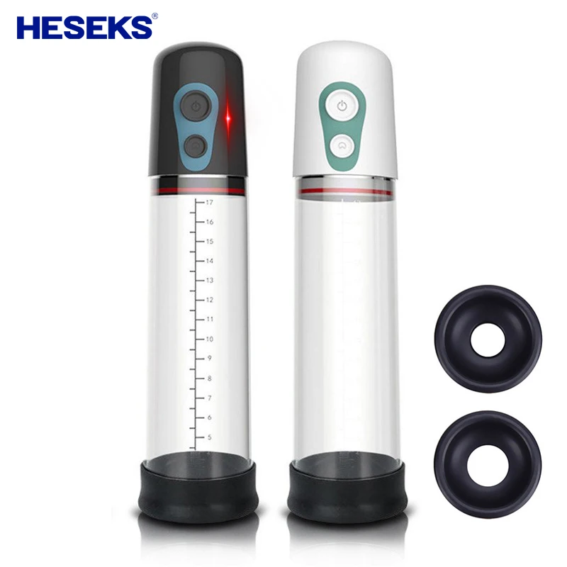 HESEKS Automatic Penis Vacuum Pump Men Male Masturbator Penis Enlargement Extend Pump Penis Enlarge Air Pressure Device