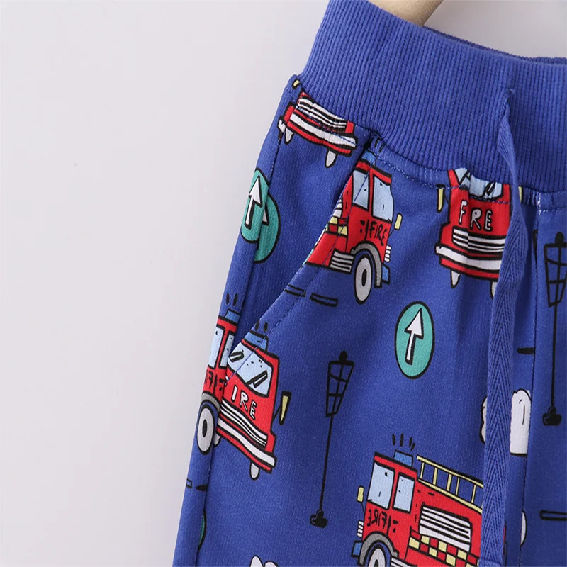 Cars 2-7T Summer Boys Shorts All Print Drawstring Pockets Baby Girls Short Pants Animals  Children's Kids Trousers