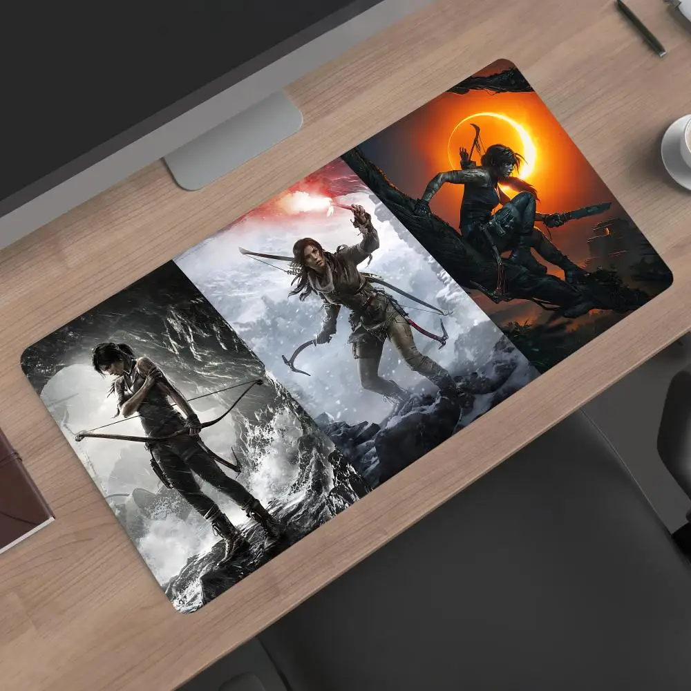 Tomb Raider Mouse Pad Gaming Mouse Pad XXL, Non-Slip, Smooth Surface for Gaming and Office Desk Use