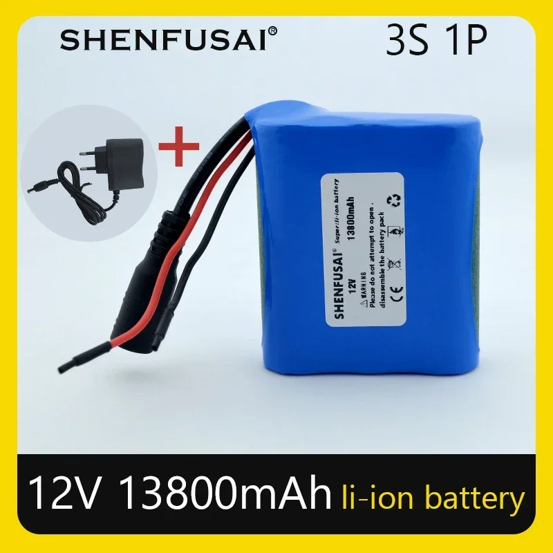 

3SP 12V3000mAh 18650 lithium battery pack and 12.6V1A charger closed-circuit television camera