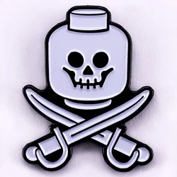 Dead Bricks Tell No Tales Hard Enamel Pin Cute Funny Skull Brooch Badge Creepy Jewelry Gift