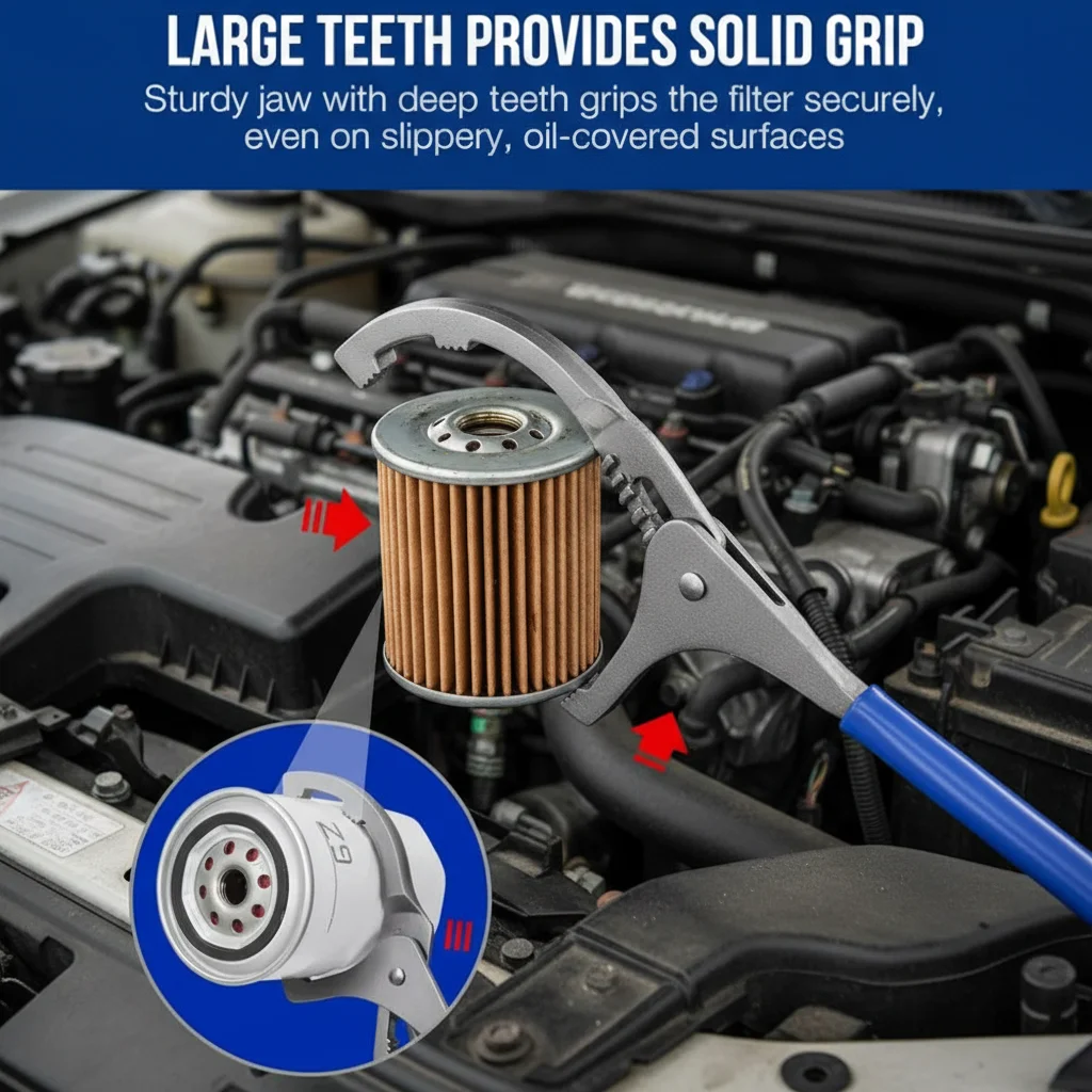 

9/12inch Adjustable Oil Filter Wrench Removal Tool Plier Clamp Wrench Oil Filter Removal Tool Hand Repair Auto Maintenance Tool