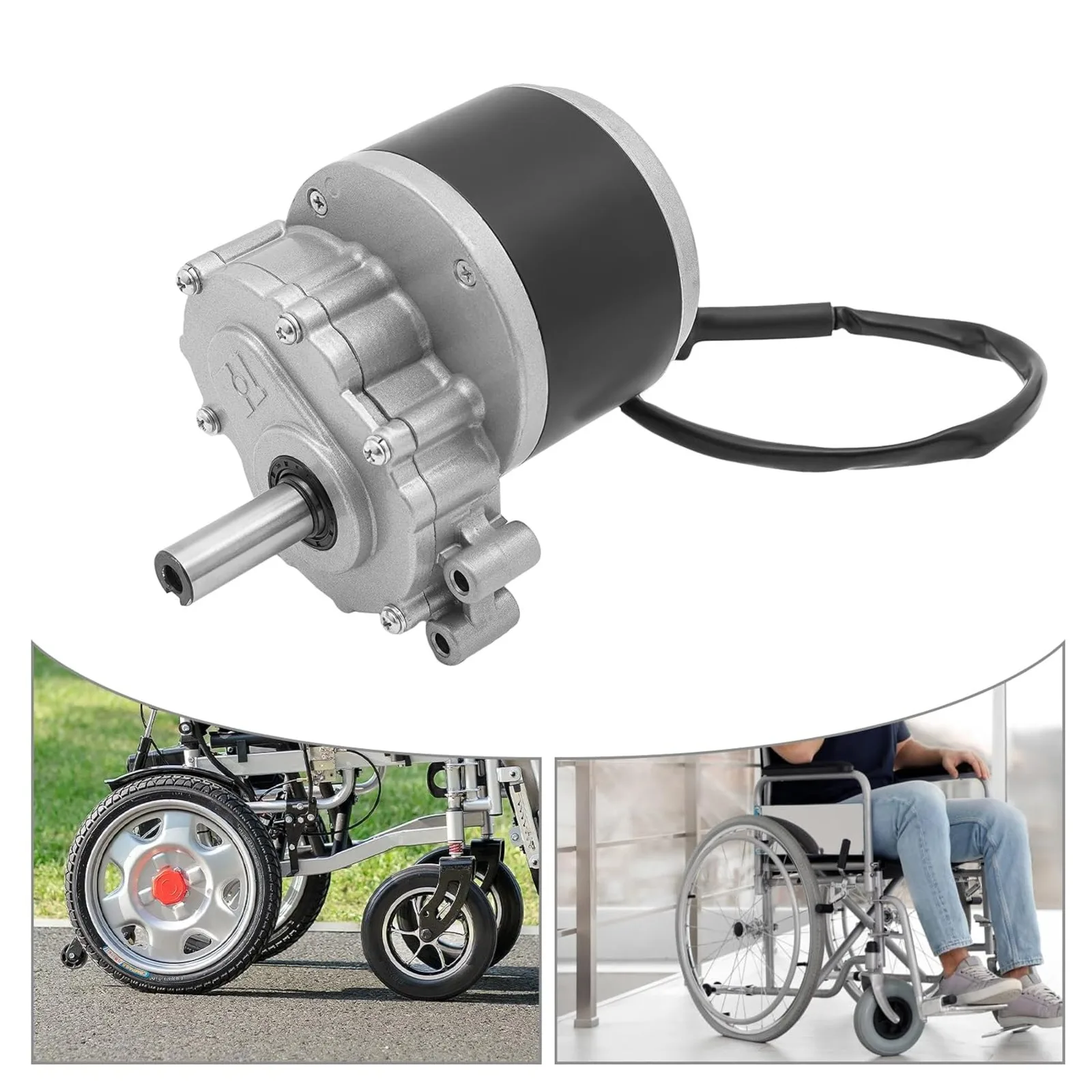 250W 24V Brushed DC Gear Motor, MY1016Z 75RPM Low Speed Motor for Beach Bikes & Mobility Scooters, Corrosion-Resistant Electric Motor view 4
