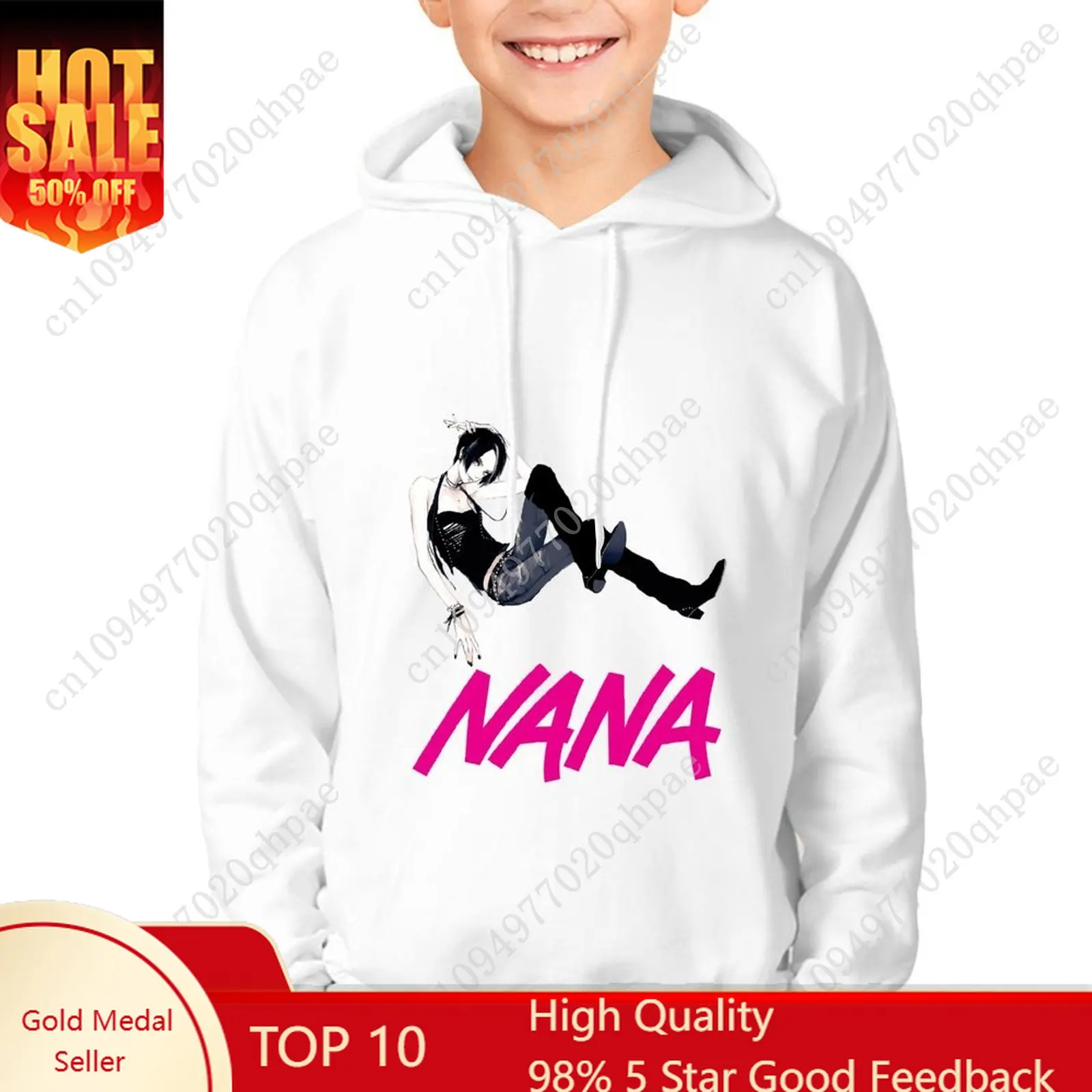 

Толстовка NANA для мальчиков и девочек, детская хлопковая толстовка высокого качества, легкая, удобная, сохраняющая тепло, на заказ, весенне-осенние топы