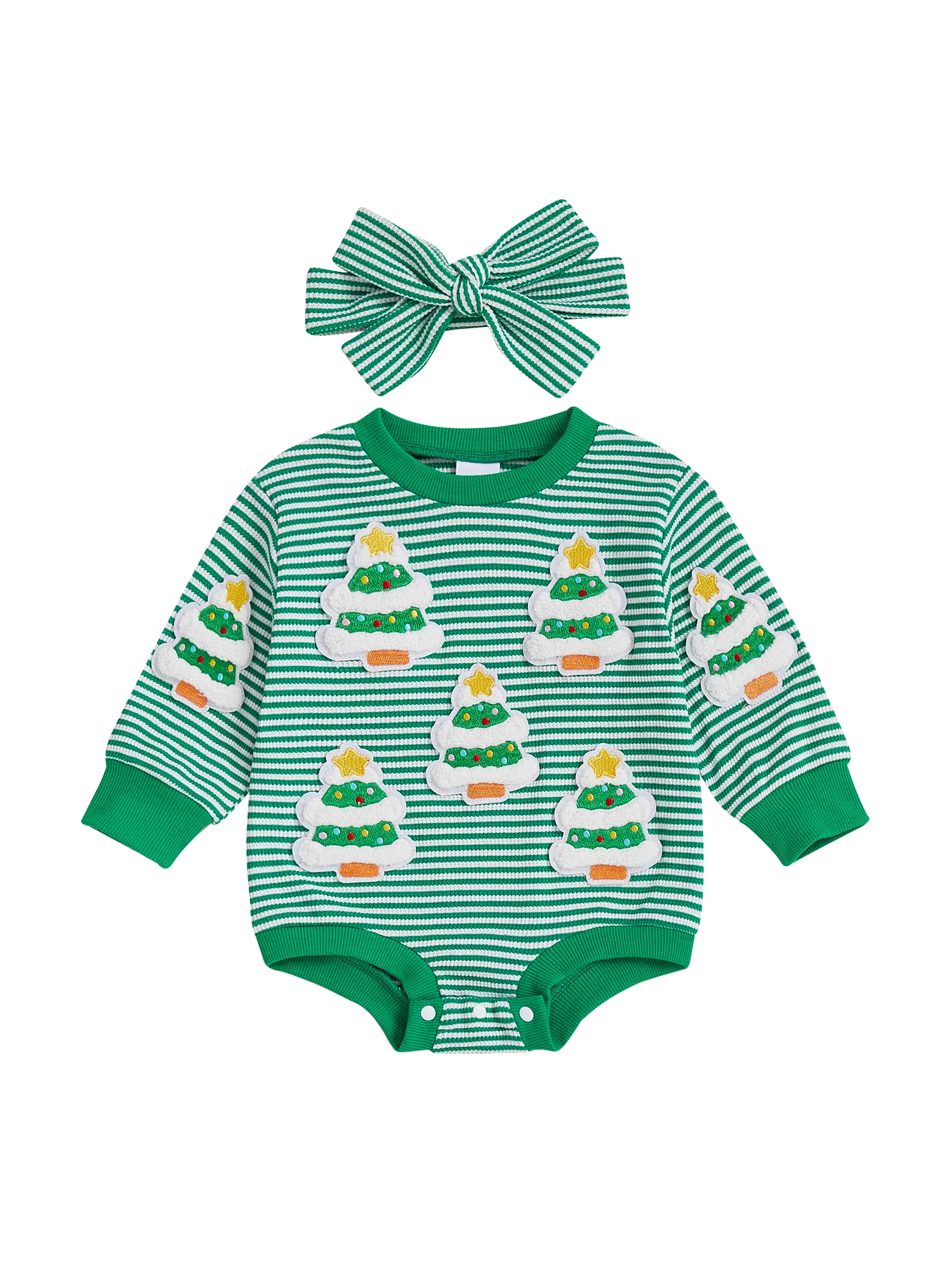 

Зимний комбинезон с принтом оленей для маленьких девочек и комплект с подходящей повязкой на голову для рождественской вечеринки и праздничных фотосессий