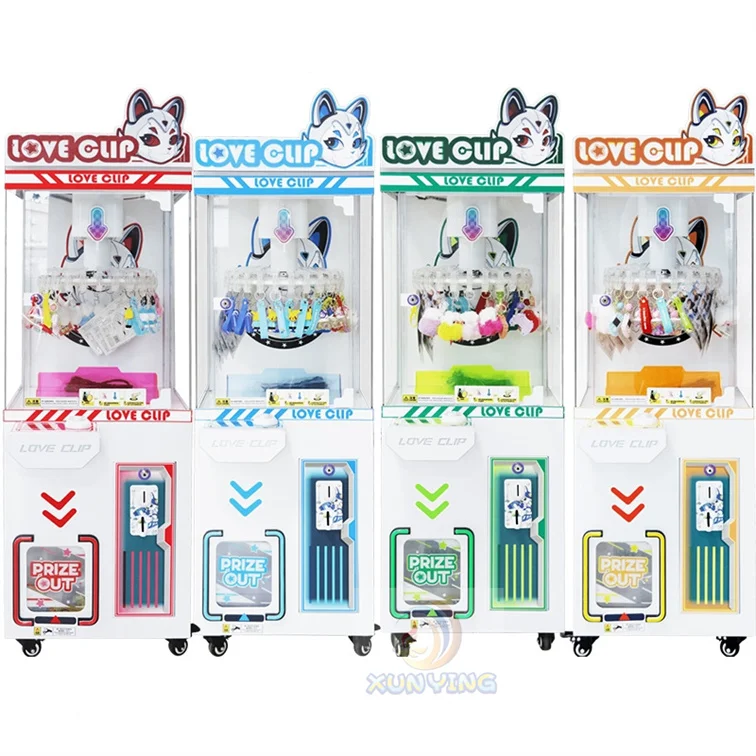 Coin Operated Lucky Doll Machine Toy for Kidsc Claw Clamps Prize Clip Prize Gift Machines