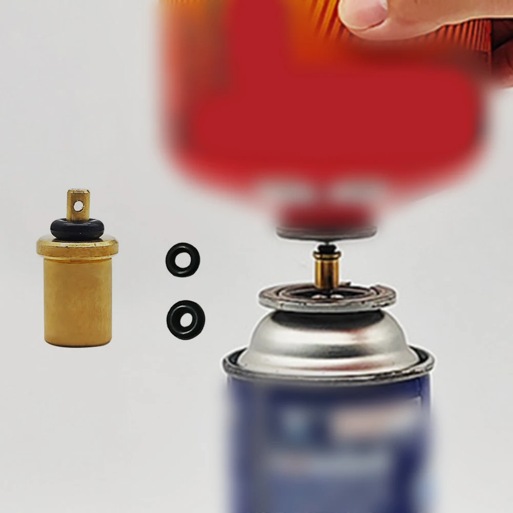 

10 Pack Gas Refill Adapters for Camping Hiking Outdoor Use Copper Inflatable Valve Connectors Portable and Compact