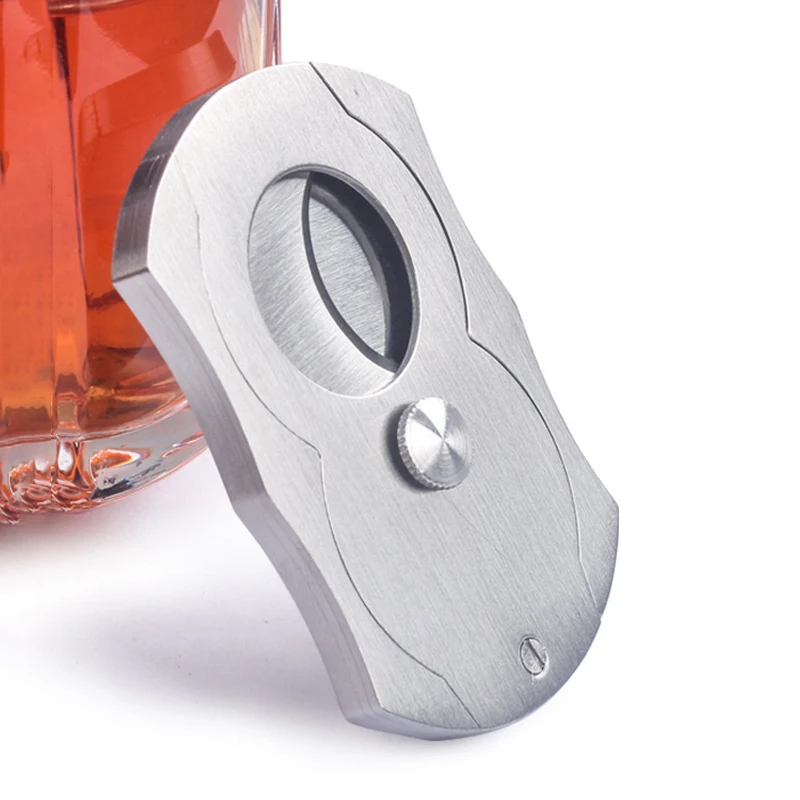 

Stainless Steel Double-Edged Cigar Cutter, Cutting Table Cigar Cutting Knife, Cigar Accessories The Man'S Gift
