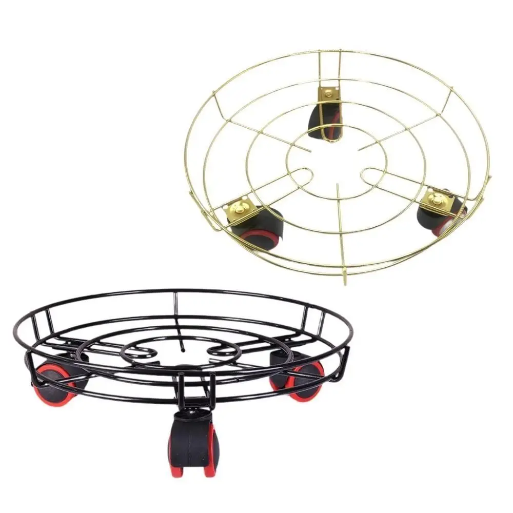 

Detachable Movable Flower Pots Trays Rolling Round Plant Stand with Wheels Metal Stand Flowerpot Rack Outside