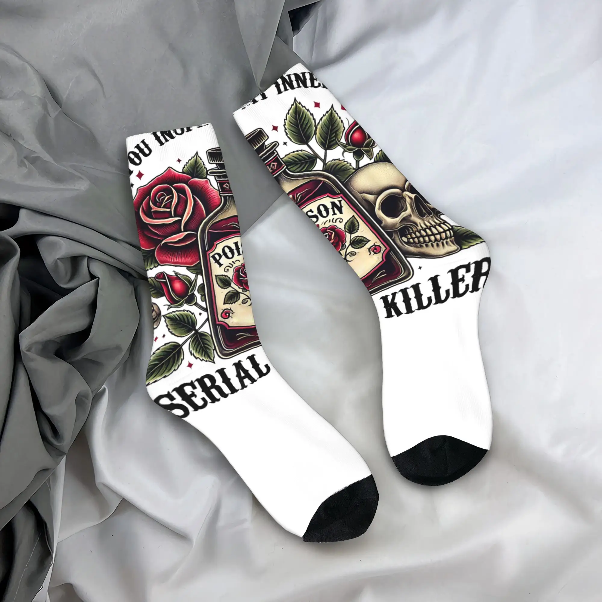 

Жуткий сезон: вы вдохновили мои внутренние серийные носки-убийцы, модные мужские чулки, мягкие дышащие уличные носки, осенние носки