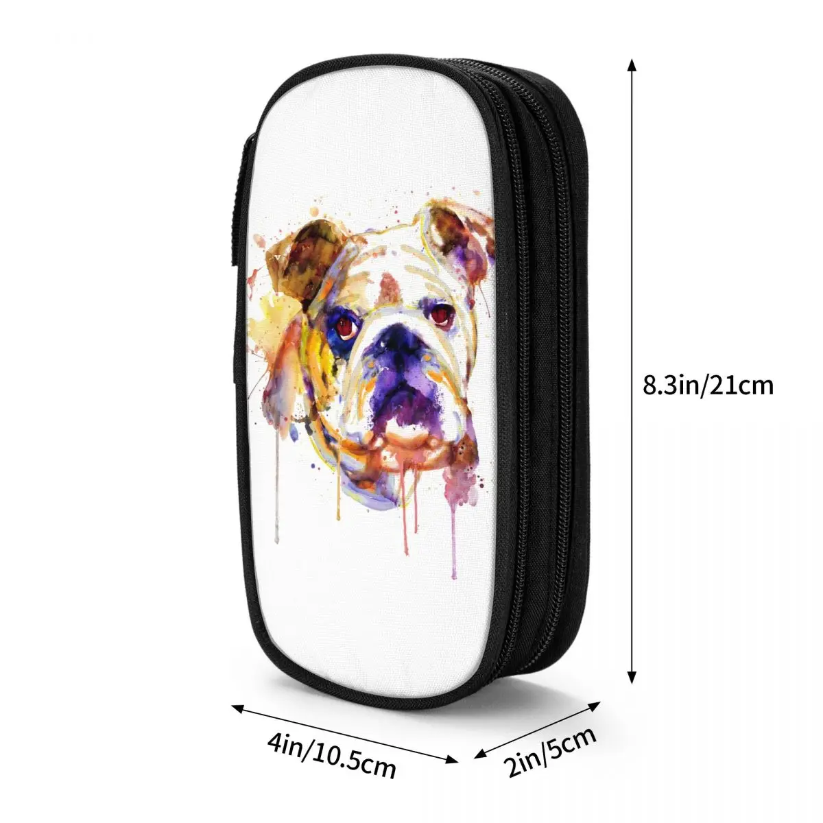 Чехол для карандашей с рисунком английского бульдога