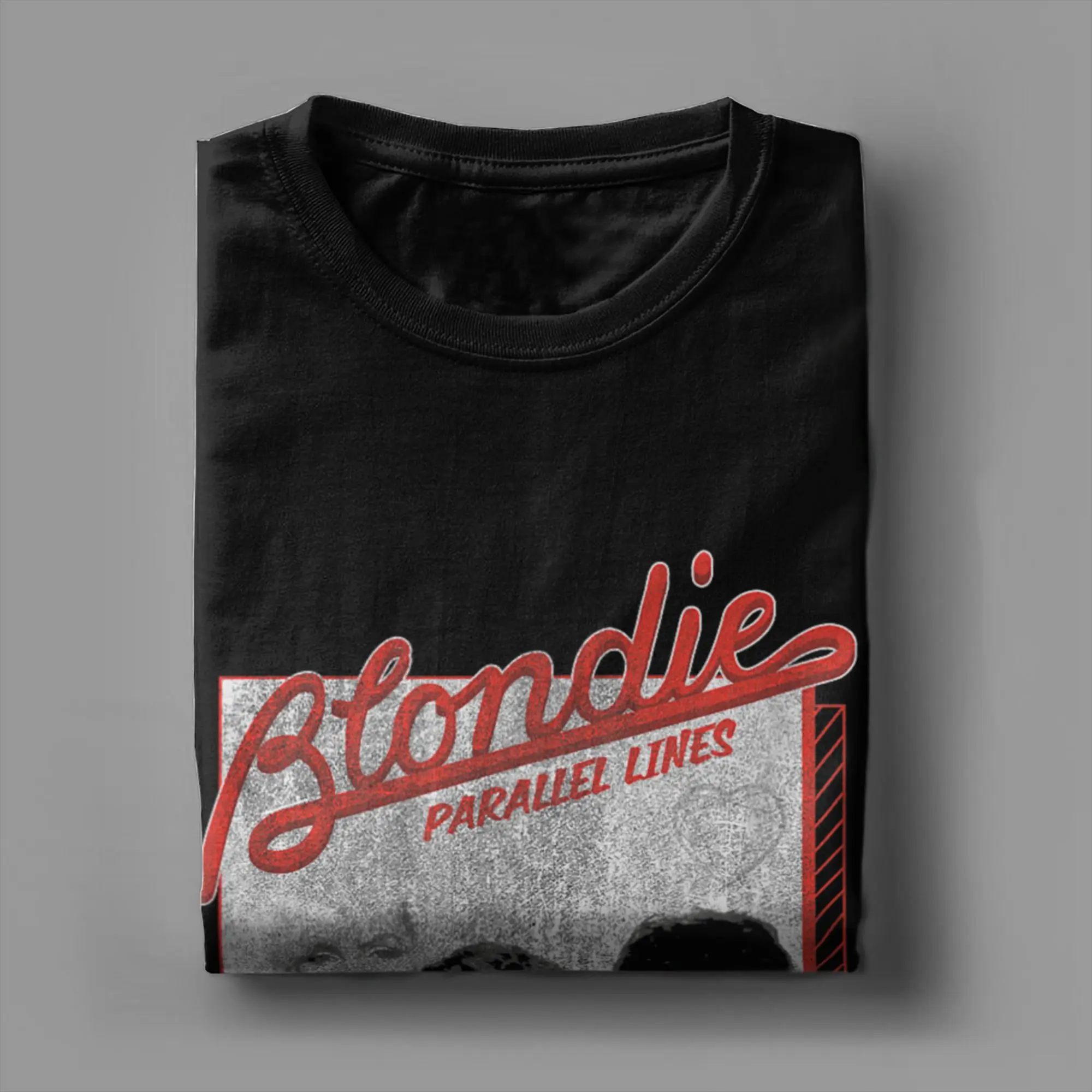 مضحك Blondies الخطوط المتوازية قلب الزجاج تي شيرت للرجال س الرقبة 100% القطن تي شيرت خمر الفرقة قصيرة الأكمام تيز الملابس #3