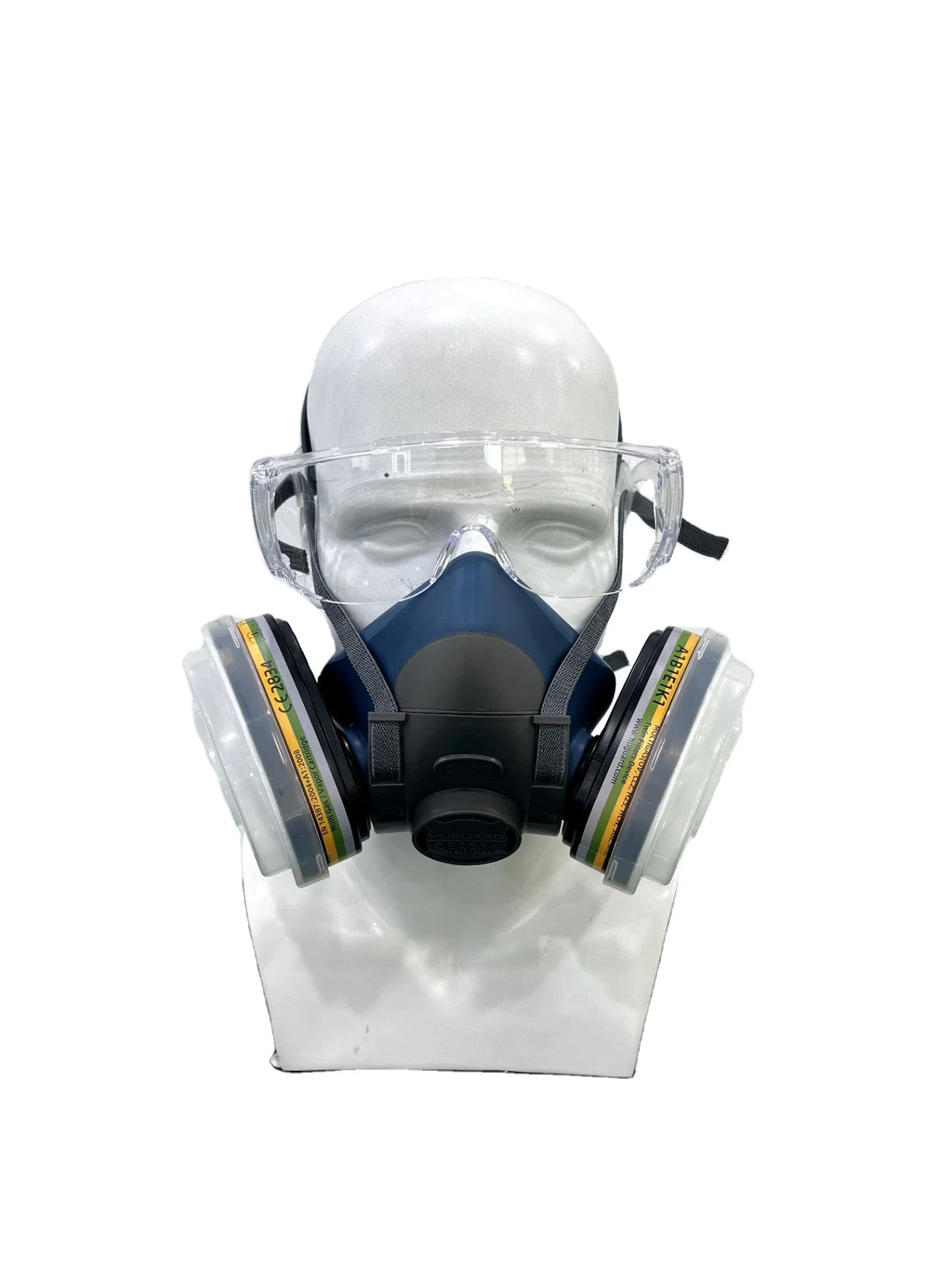 جودة عالية مريحة ضد التلوث حماية الغاز العضوي حمض البخار صندوق مرشح الغاز استبدال رذاذ الطلاء قناع الغاز