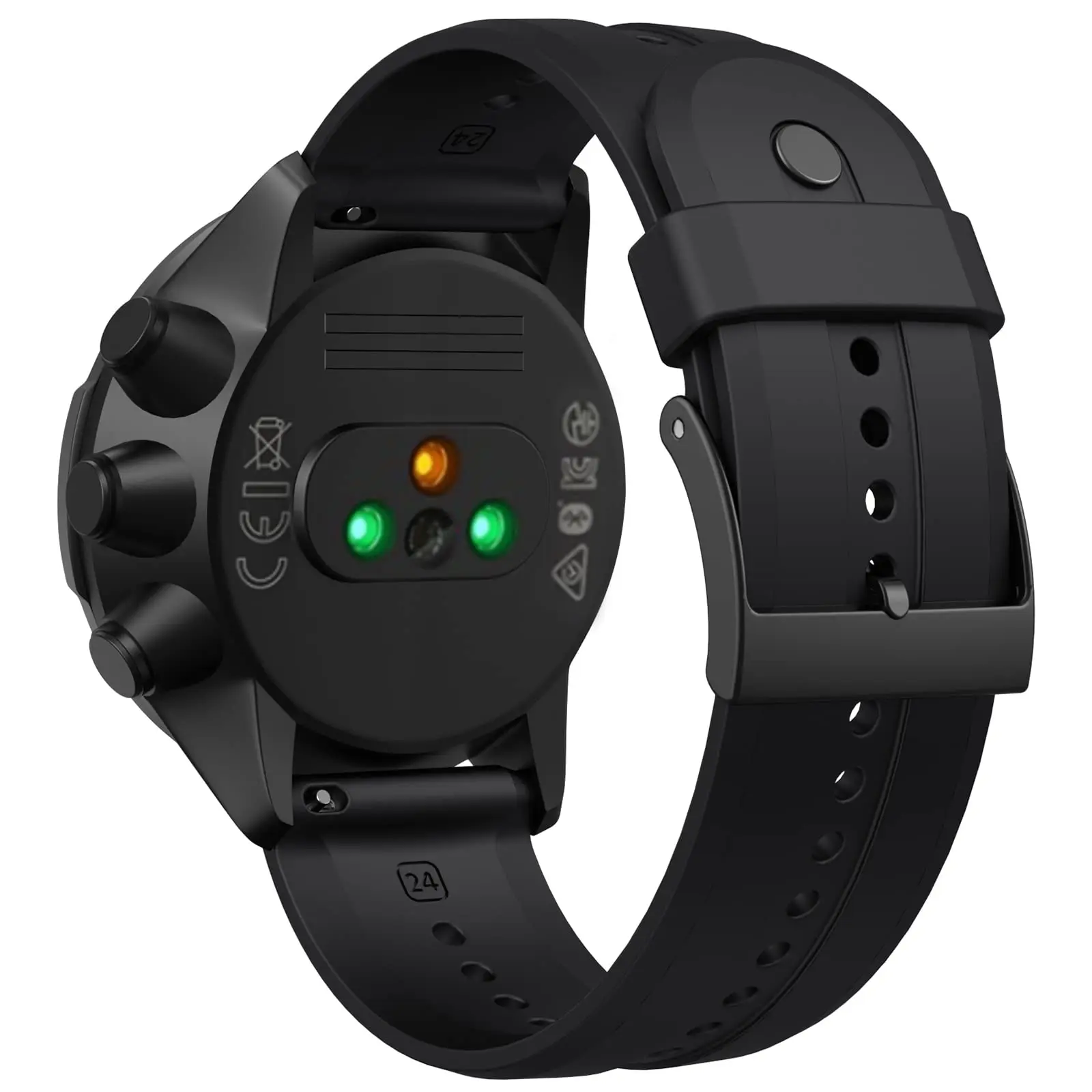 حزام ساعة 24 ملم لـ Suunto 9/9 Baro/Suunto 7، سوار بديل من السيليكون الرياضي للمعصم الرياضي Suunto Spartan HR/Baro