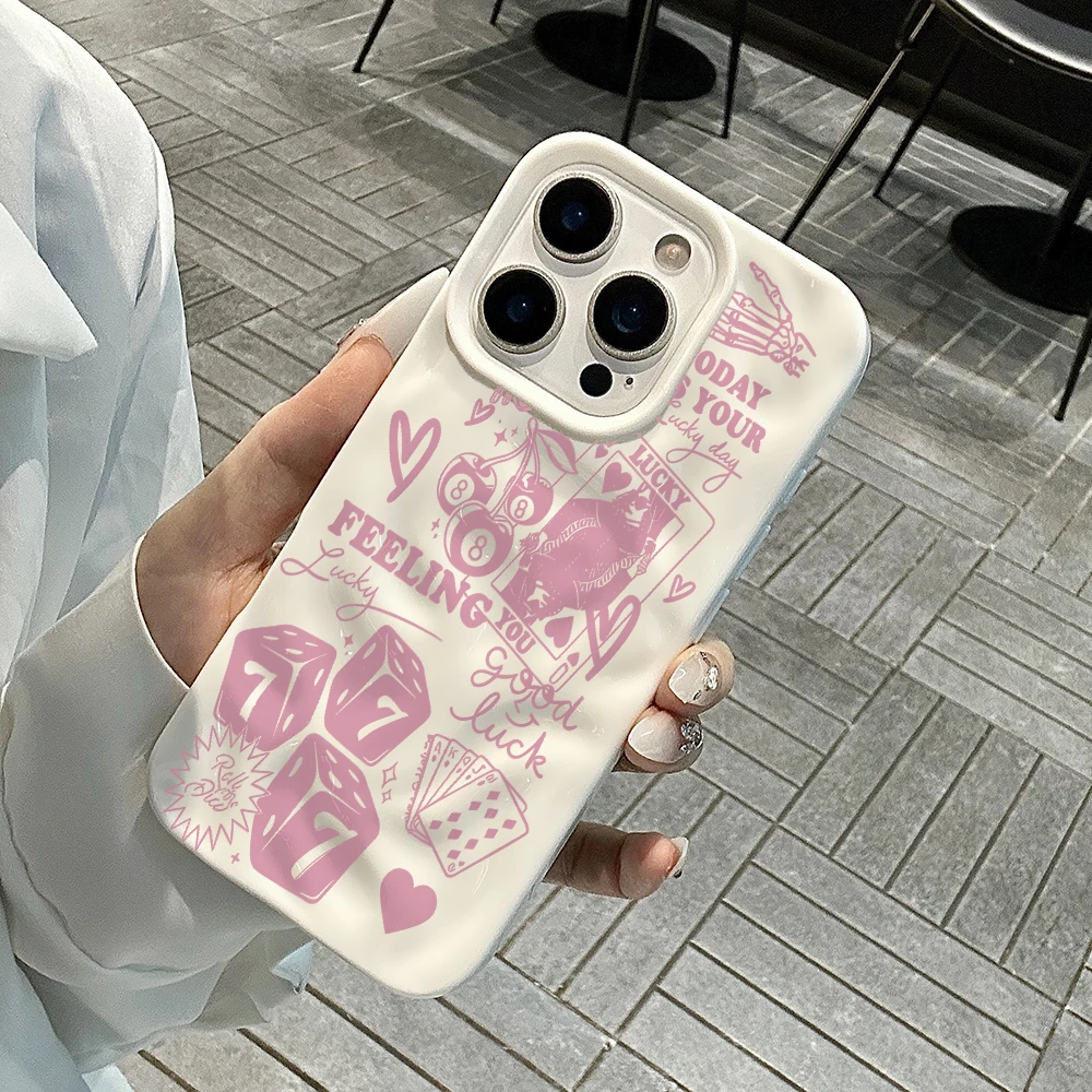 Good Luck Las Vegas Fashion Handyhülle für iPhone 17 16 15 14 13 12 11 Pro Max 14 Plus 17Air Falten-Wellen-Soft-Silikonhülle – Detail 4