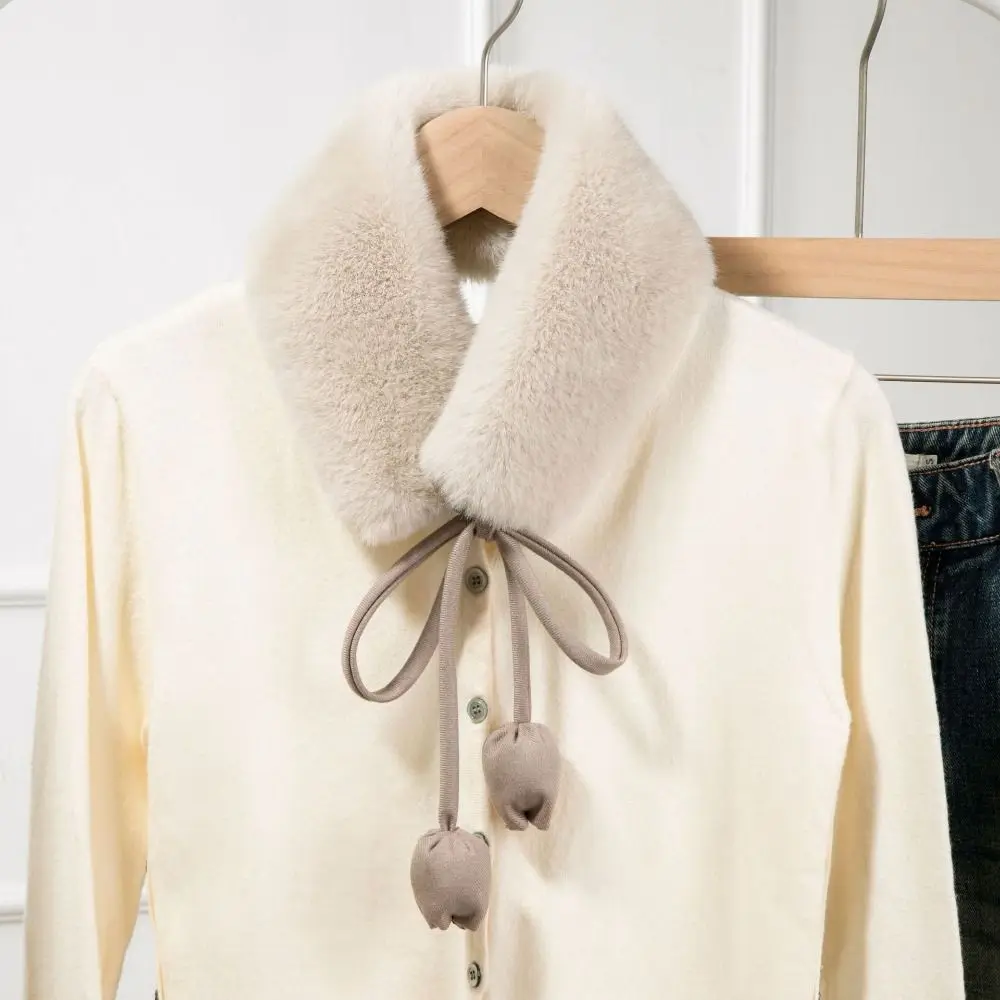 

Модные милые наушники из кроличьего меха, многофункциональные наушники с цветком тюльпана, теплый шарф, шейный платок, повязка на голову, меховая грелка для шеи, уличный