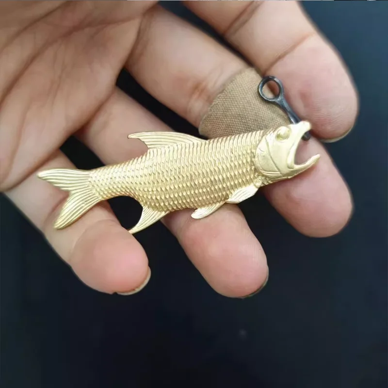 

Bag Pendant Keychain Handmade Golden Fish Pendant For Man Or Woman Gift