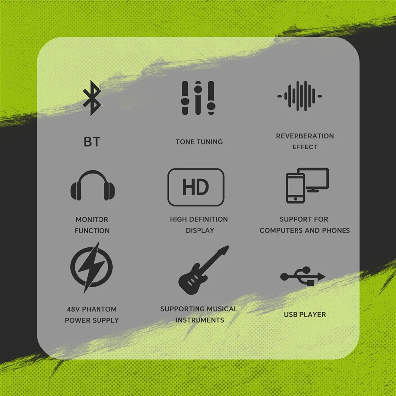 【Gandingan】GAX-A4 Konsol Dj Digital Portabel Profesional dengan Perbatasan Mixer USB 4 Saluran Mixer Audio Putih 1 Buah