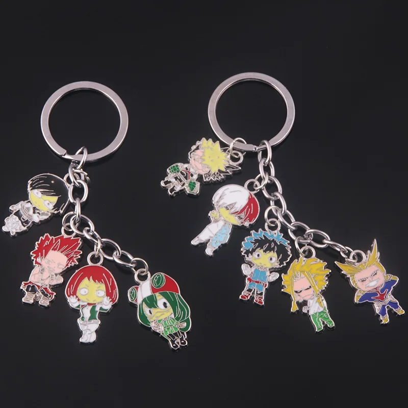 

My Hero and Academia Series Keychain Hot-blooded Fantasy Action Anime Character Peripheral Pendant Keychain Jewelry Gifts