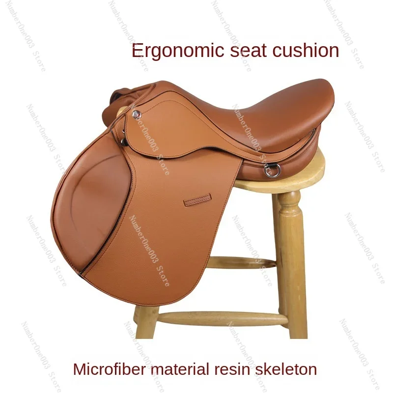 Comprehensive Saddle, Professional Equestrian Riding Equipment, Microfiber Double Belly Full Set, Waterproof