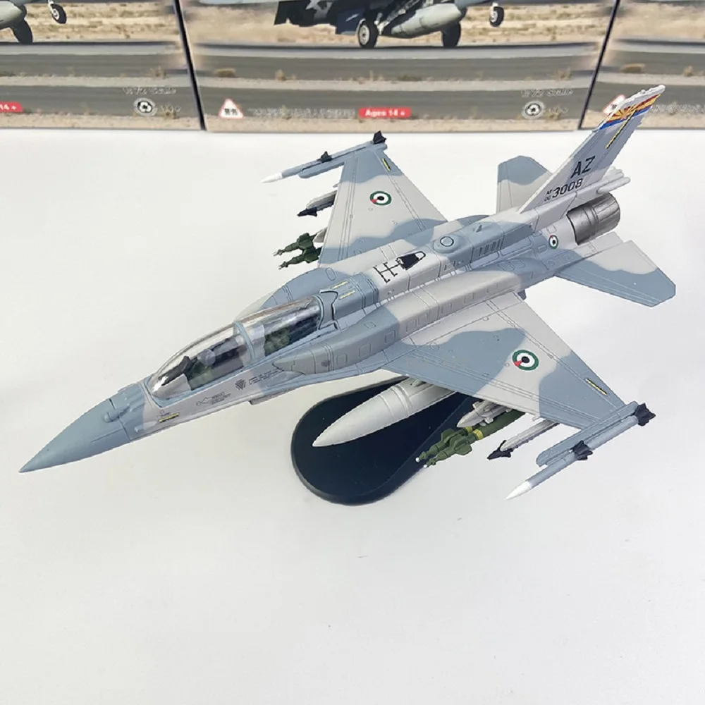 modele-d'avion-militaire-en-alliage-a-l'echelle-1-72-f-16f-de-l'armee-de-l'air-des-Emirats-arabes-unis-chasseur-falcon-du-desert-camouflage-peint-objet-de-collection