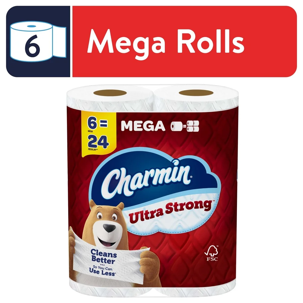 Carta igienica ultra resistente Mega Roll 242 fogli 6 Conteggi Tessuto a diamante Texture Clog Sicuro Septico Sicuro 2 strati Non profumato Perforato