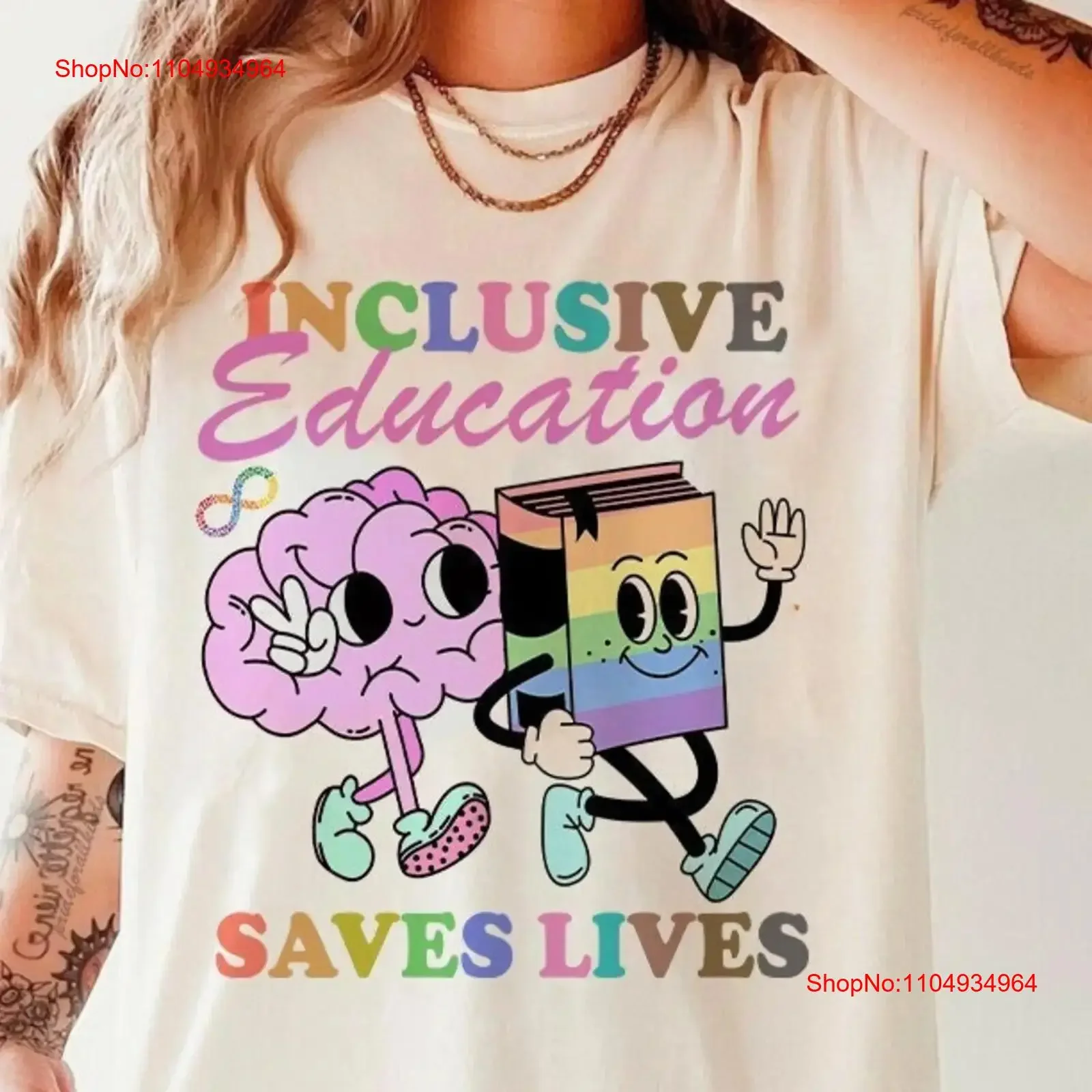 

Inclusive education saves lives support public schools special ed shirt the future is library principal squad vintage Washed