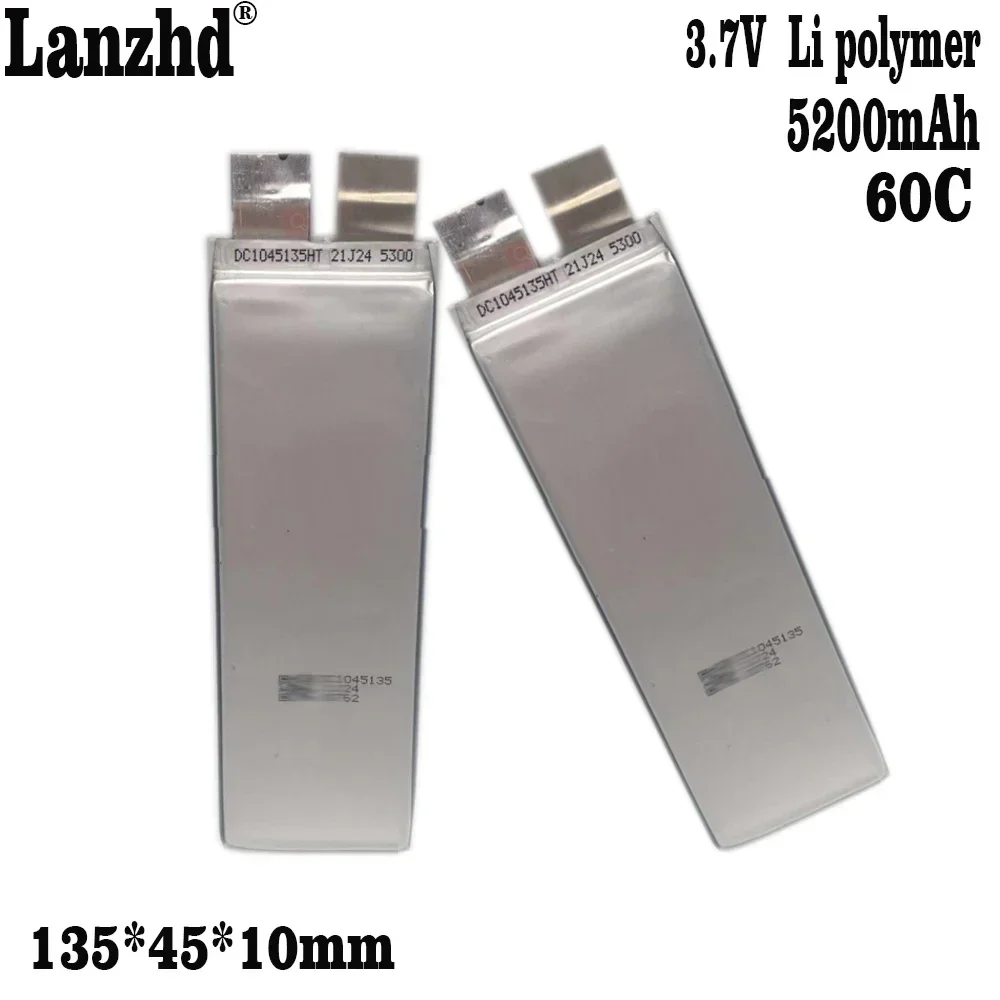 1-10pcs 5200mah 3.7V 1045135 Li-polymer Rechargeable Battery for  Igniter welding machine Power Bank Li Po Battery