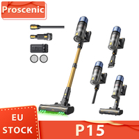 Proscenic P15 Handheld Cordless Stick Vacuum Cleaner, 50kPa 580W Powerful Suction Anti-Tangle Brush 6 Layers Filter, Green Light
