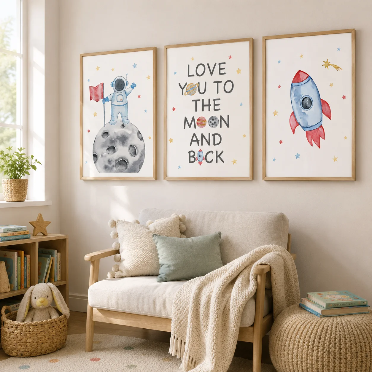 Nursery Wall Art Space Astrona - Baby Boy Nursery Quotes recension och pris