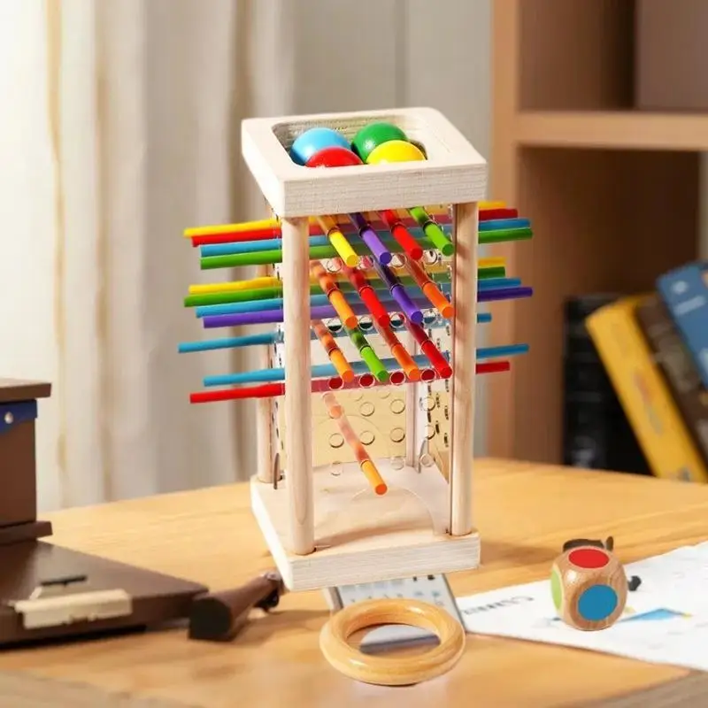 لعبة التعلم الحسي من مونتيسوري: لعبة المهارات الحركية الدقيقة مع مجموعة ألوان لعصي العد للأطفال