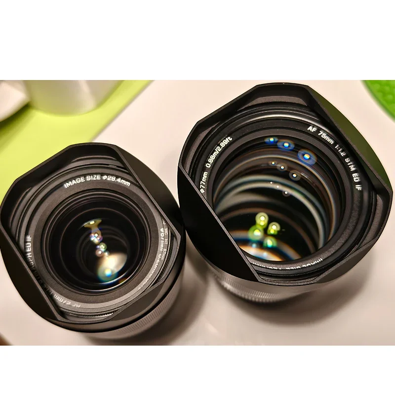Design for Viltrox 75mm F1.2Pro 27mm F1.2 Pro Bayonet Metal Square Lens Hood  With Free Metal Cap