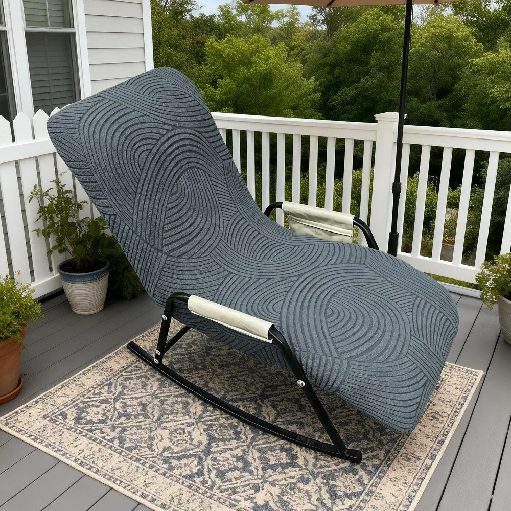 New Elastic Rocking Chair Covers Soft All-inclusive Chair Protector Cover Solid Color Recliner Chairs Cover Home Decor