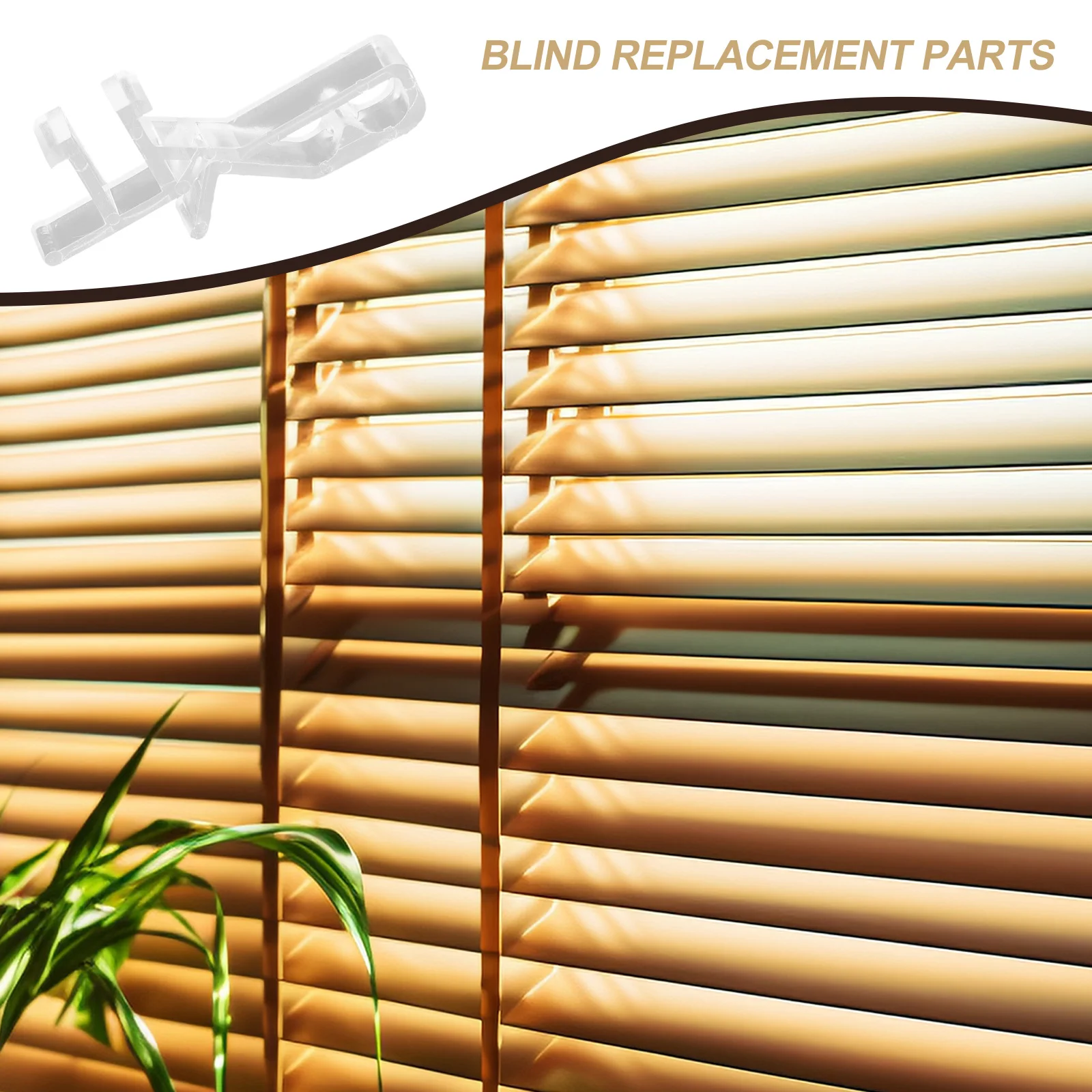 

20pcs Blind Clips Valance Replacement Parts Wear Resistant Clamps for Vertical Blinds Accessories Fixers Brackets Lightweight