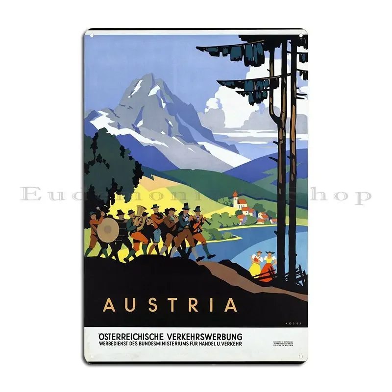 Austria Vintage Poster Metal Plaque Poster Create Character Cinema Decoration Club Tin Sign Poster