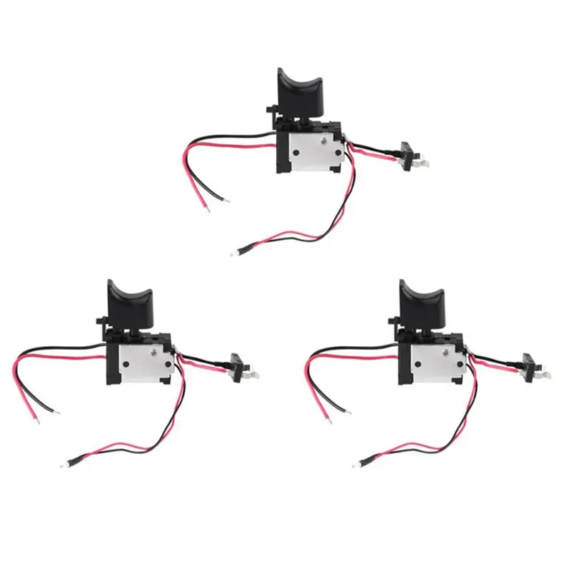 ABRW-3X DC7.2-24V Electric Drill Switch Cordless Drill Speed Control Button Trigger Light Power Tool Parts For