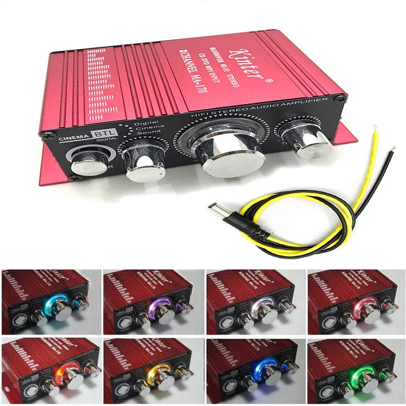 Kinter MA-170 2 Channel Amplifier Kit Handover HIFI Stereo CD DVD MP3 Input with speaker and Speaker Grill