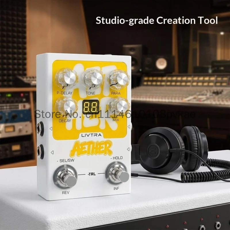 Hot In Stock Livtra Stereo Digital Reverb Effect Pedal Dual Footswitch True Bypass Guitar Effect Processor For Music Performance view 3