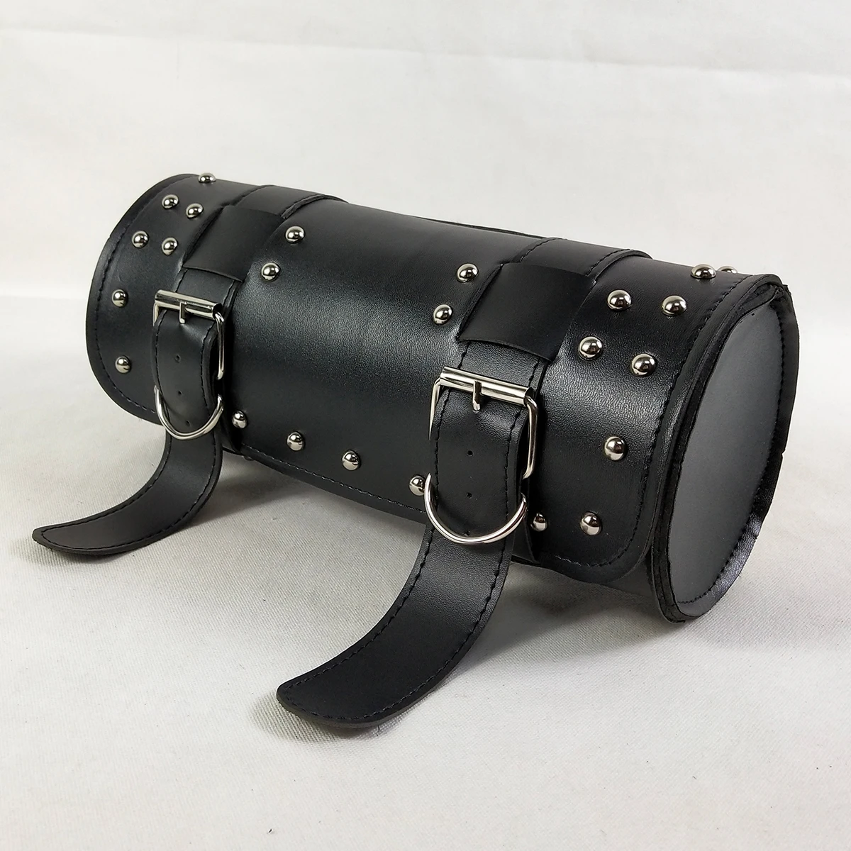 

Motorcycle Fork Bag Waterproof Pu Tool Storage Box Cellphone Holder For Cruiser Pack Black