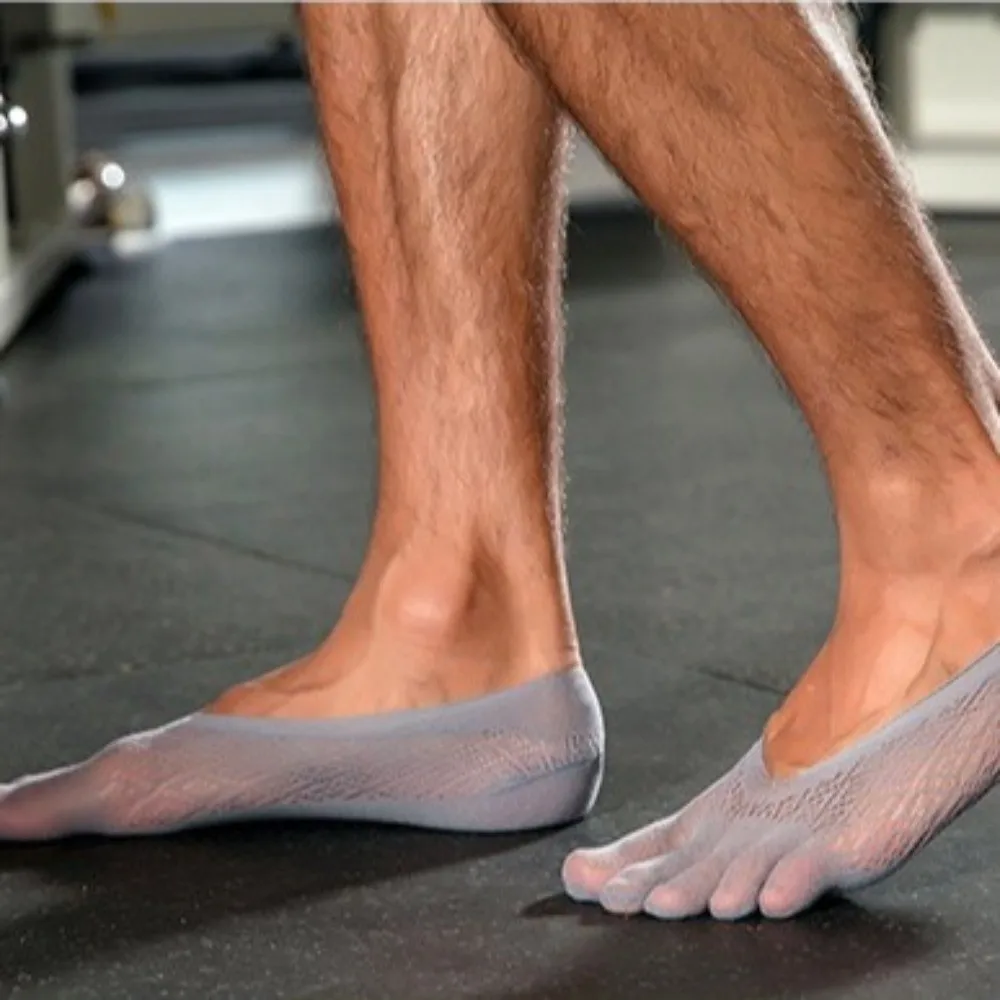 Simple Non-Slip Five Finger Socks Breathable Mesh Grid Five Toe Socks Elastic Low Cut No Show Socks Moisture Wicking