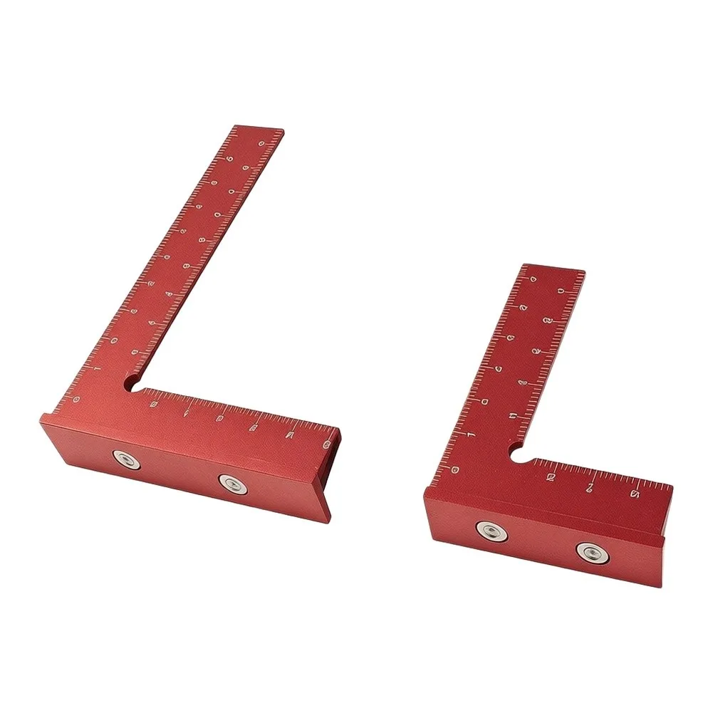2pcs L Square Right Angle Ruler Woodworking 90Degree Square Edge Marking Tool Aluminum Alloy Marking Square Gauge Measuring Tool